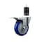 Service Caster 4'' Blue Poly Swivel 1-5/8'' Expanding Stem Caster Total Lock Brake SCC-EXTTL20S414-PPUB-BLUE-158 - alternate 1